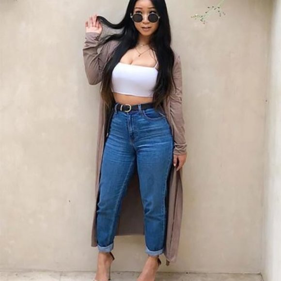 Fashion Nova I Got It From My Mama Jeans - Dark Denim. Fashion Nova size 7 - Picture 8 of 10